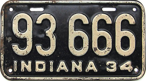 Indiana police license plate 