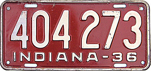 Indiana police license plate 