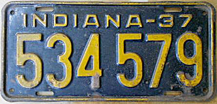 Indiana police license plate 