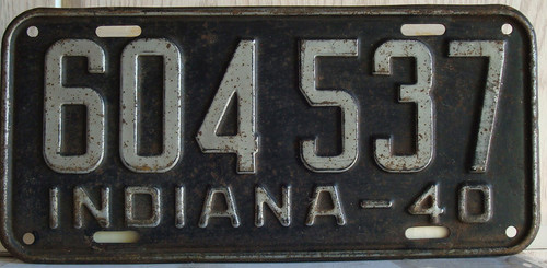 Indiana police license plate 