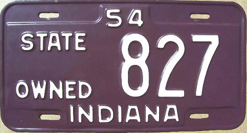 Indiana police license plate 