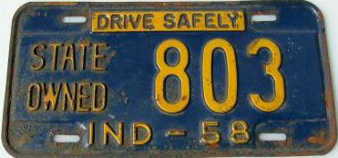 Indiana license plate image