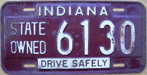 Indiana license plate image