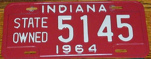 Indiana license plate image