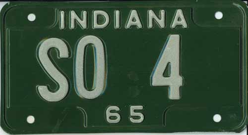 Indiana police license plate