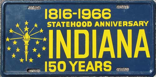 Indiana police license plate 