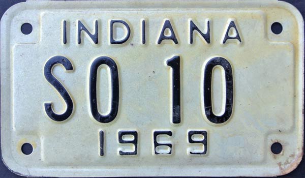 Indiana police license plate