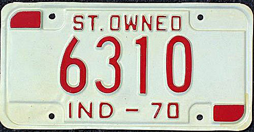 Indiana license plate image