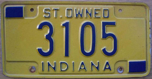 Indiana police license plate 