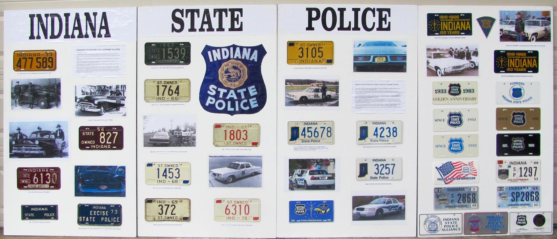 Indiana police plate display