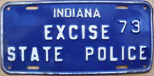 Indiana police license plate