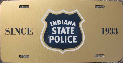 Indiana police license plate 