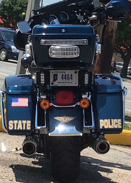 Indiana police license plate