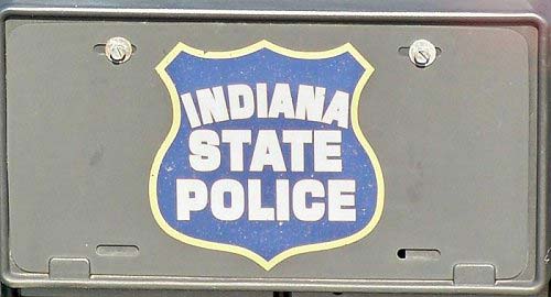 Indiana police license plate 