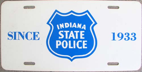 Indiana police license plate 