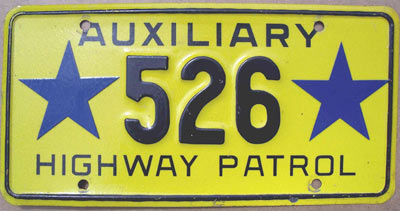 Iowa police licence plate