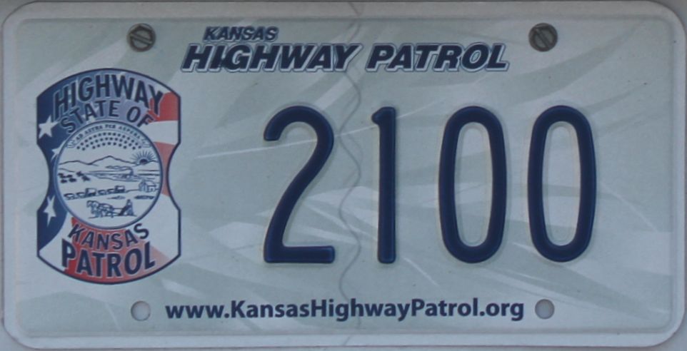 Kansas police plate