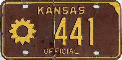 Kansas license plate image