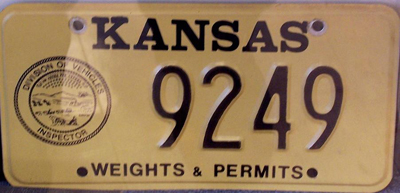 Kansas police license plate