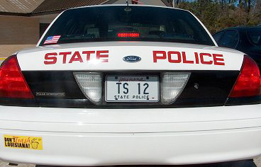 Louisiana license plate on car