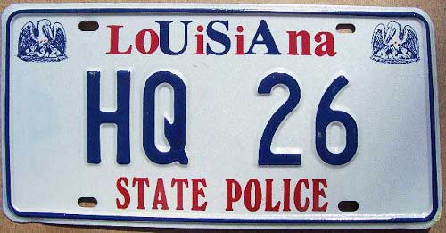 Louisiana license plate image