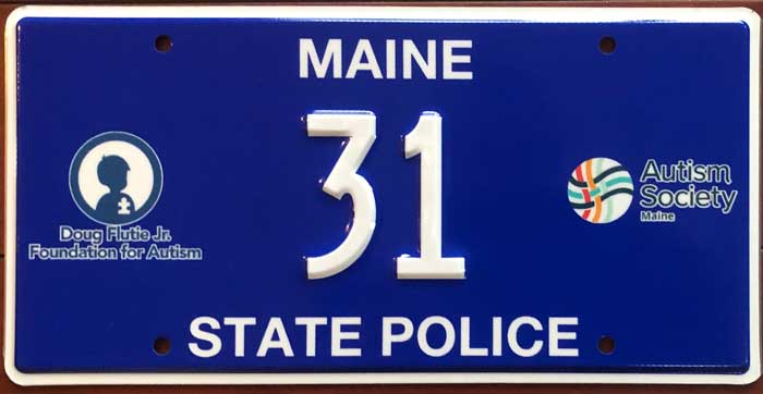 Maine 2019 police plate