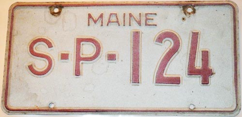 Maine license plate image