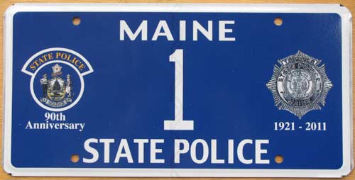 Maine license plate image