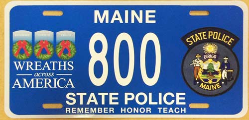 Maine license plate image