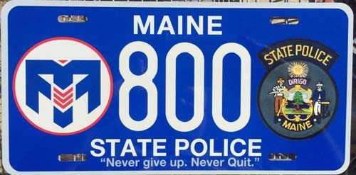 Maine license plate image