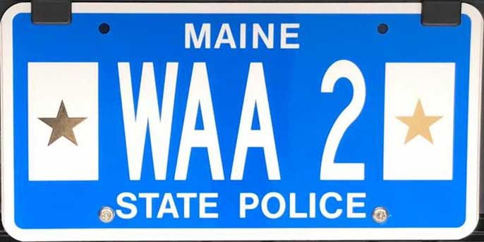 Maine 2017 police plate