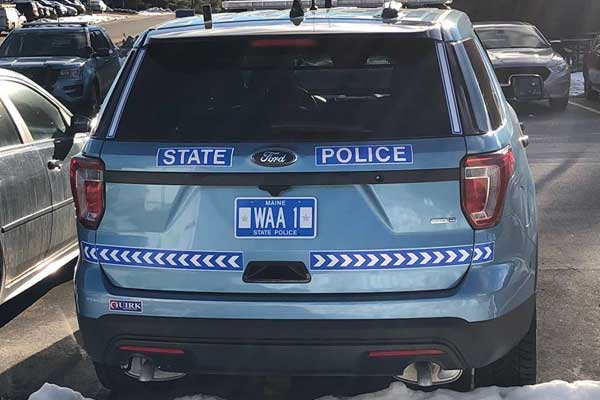 Maine 2017 police plate