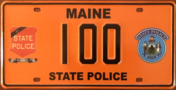 Maine 2019 police plate