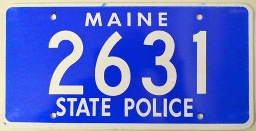 Maine police plate