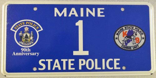 Maine license plate image