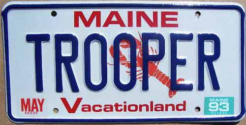 Maine license plate image