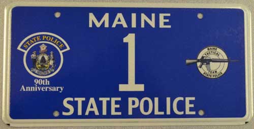 Maine license plate image