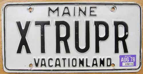 Maine license plate image