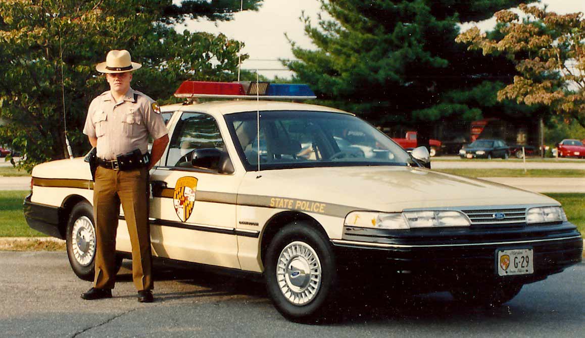 Maryland police license plate