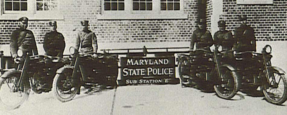 Maryland police license plate