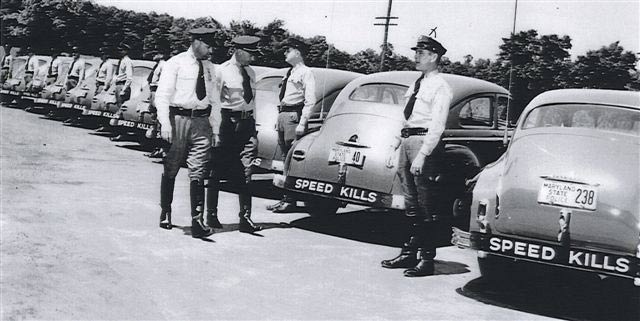 Maryland police license plate