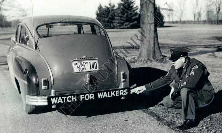 Maryland police license plate