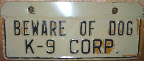 Maryland police license plate