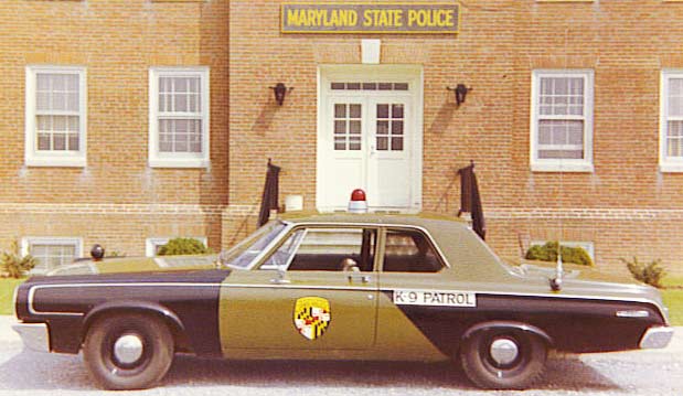 Maryland police license plate