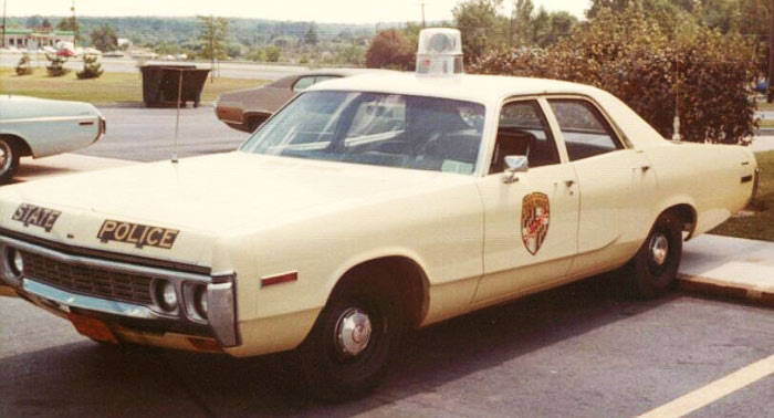 Maryland police license plate