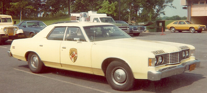 Maryland police license plate