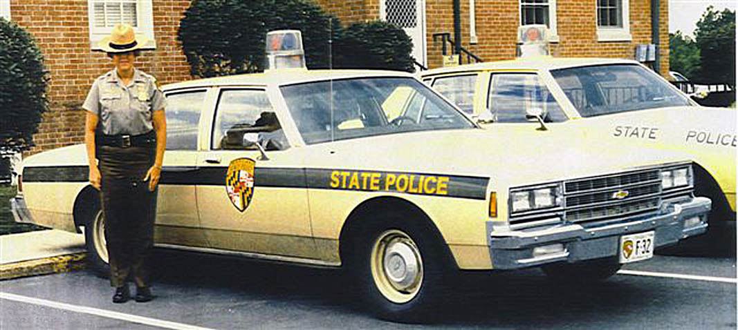 Maryland police license plate