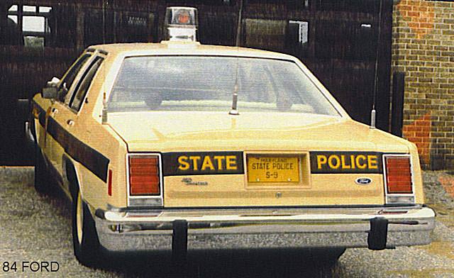 Maryland police license plate