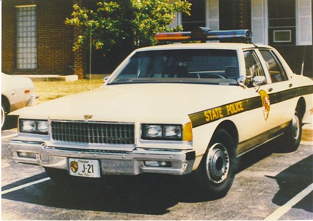 Maryland police license plate