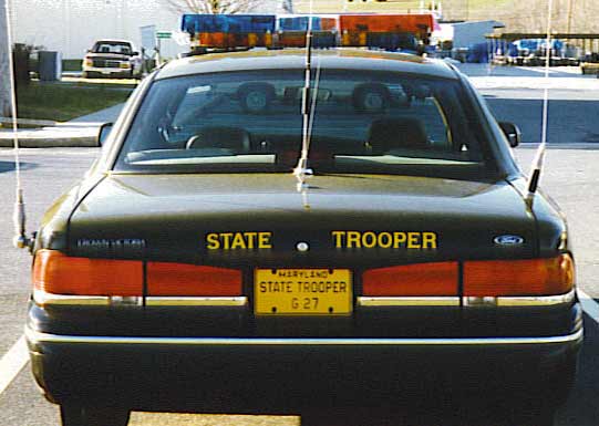 Maryland police license plate